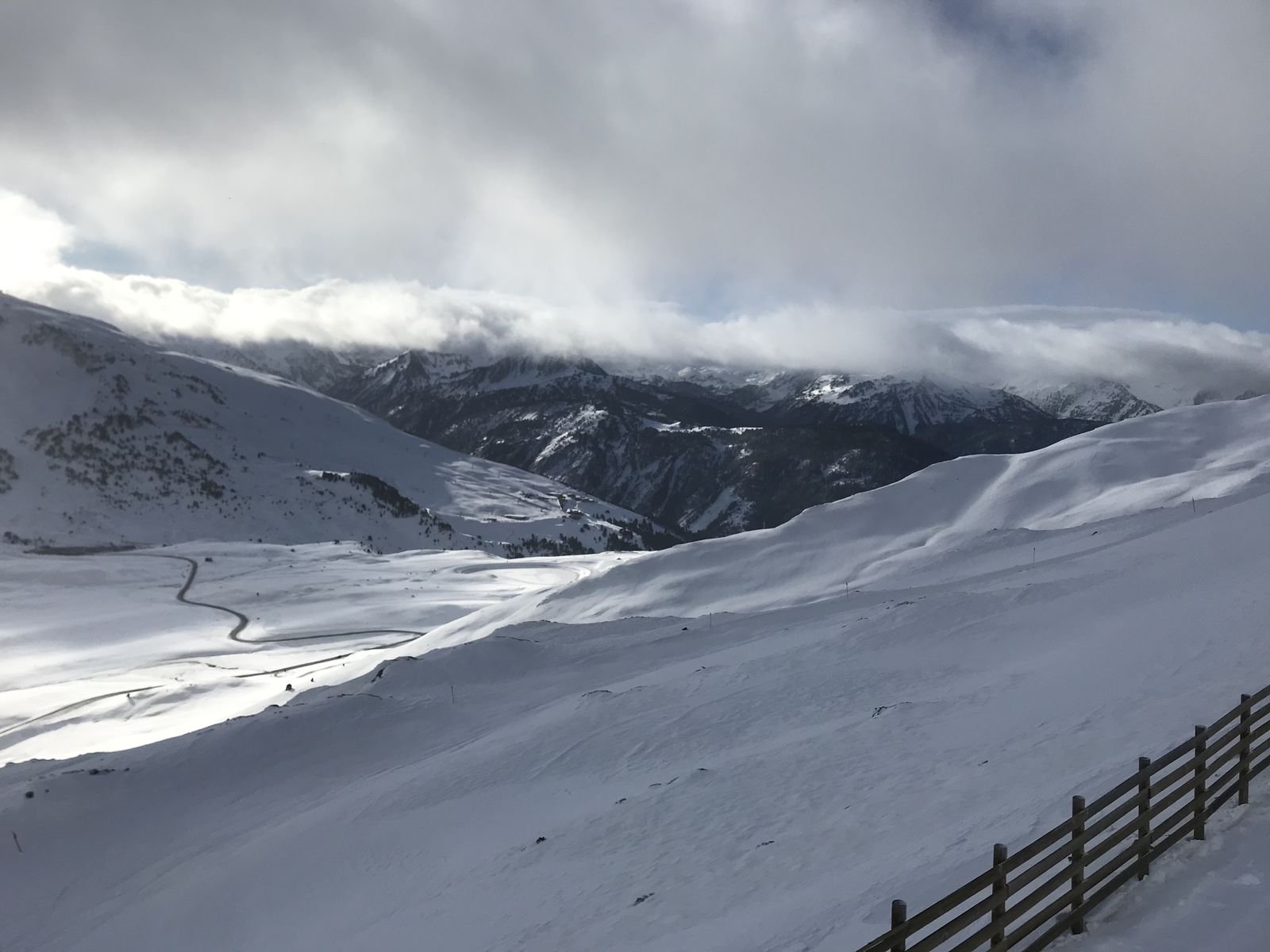 Snow-covered slopes at Baqueira-Beret